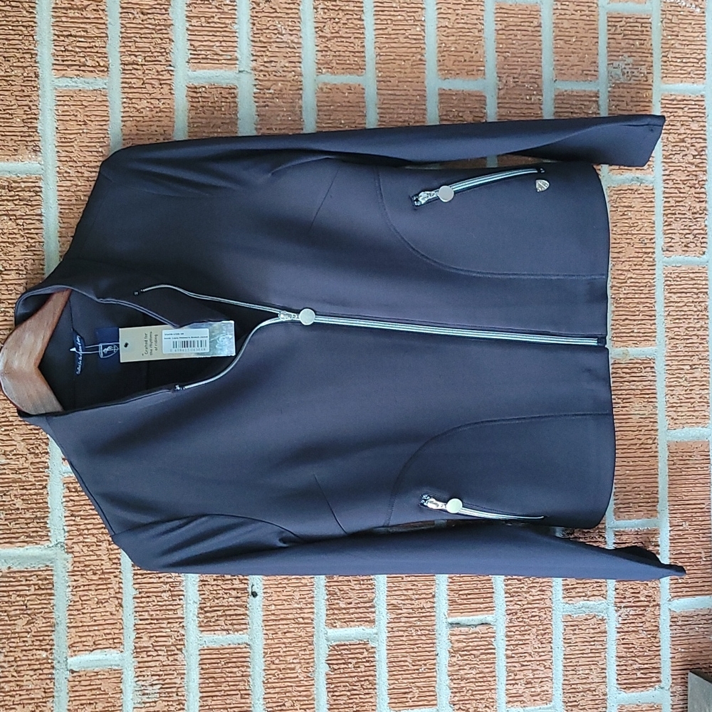 Horze Layla women's riding black stretch jacket size US8 NWT